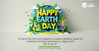 Grey Earth Day Celebration  Facebook Ad template