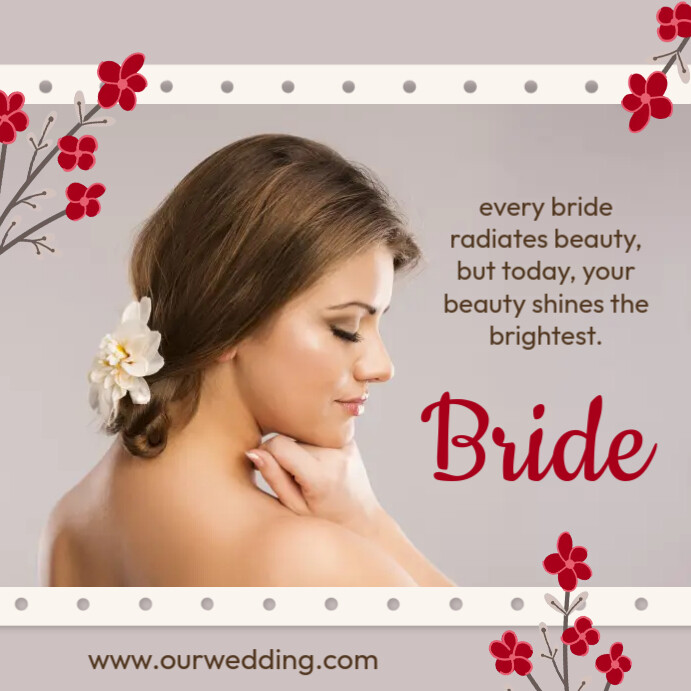 Grey Floral Bride-To-Be Instagram Post