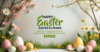 Grey Floral Easter Celebration Facebook Shared Image template