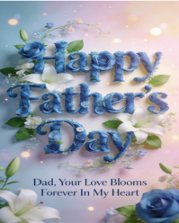 灰色 Father's Day Instagram Portrait Template
