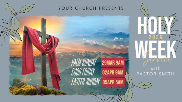 Holy Week Schedule Template | PosterMyWall