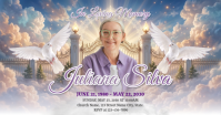 Grey Floral Memorial Service Facebook Shared Image template