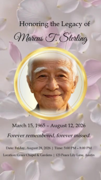 Grey Memorial Service Youtube Short Template