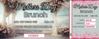 Grey Floral Mothers Day Event Ticket With Stub Banner Twitch template