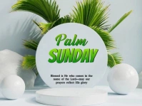 Grey Floral Palm Sunday Yard Sign template