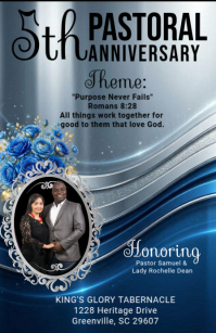 Grey Floral Pastoral Anniversary Tabloid Tabloïd template