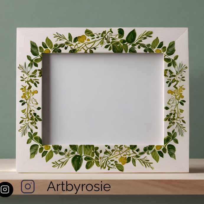Grey Floral Photo Frame Template Design Inst | PosterMyWall