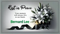 Grey Floral Rest In Peace Blog Header Blogkop template