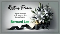 Grey Floral Rest In Peace Blog Header template