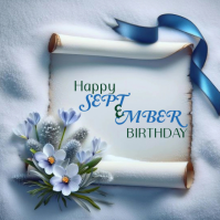 Grey September Birthday Ilogo Template