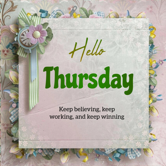 Copy of Grey Floral Thursday Logo | PosterMyWall