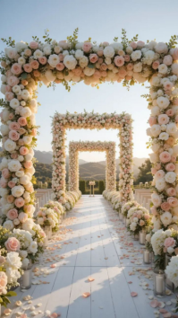 สีเทา Wedding Ceremony Digitalt display Template