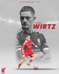 Grå Liverpool FC Player Feature Instagram Portrait Template