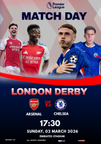 Grey Football Match Day A4 template