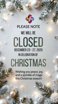 Grey Futuristic Christmas Flyer  Digital Display (9:16) template