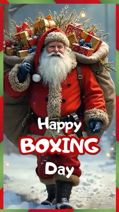 Grey Futuristic Colourful And Fun Boxing Day Video Digital Display (9:16) template