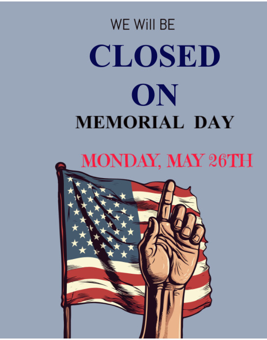 Grey Futuristic Memorial Day  Poster/wallboard Cartaz/placa template