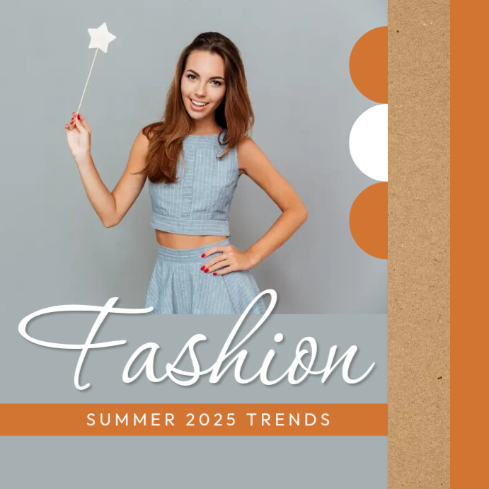 Grey Geometric Fashion Summer 2025 Trends Instagram Design Post