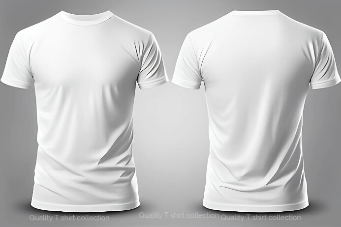 Grey Geometric White T Shirt  Banner 4' × 6' template