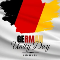Grey German Unity Day Instagram Post template