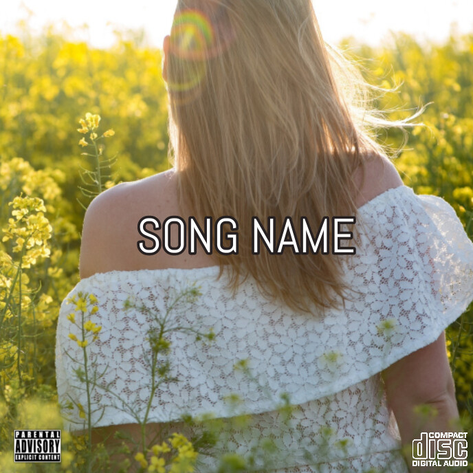 Grey  Girl Love Song Album Cover Album Cover template