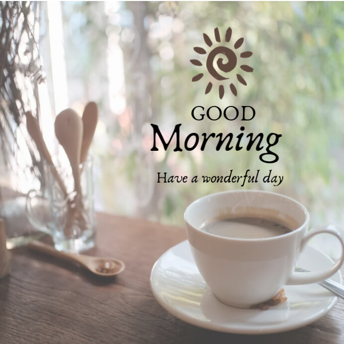 Grey Good Morning  Instagram Post template