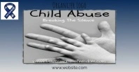 Grey Gradient Child Abuse Poster Facebook-Veranstaltungscover template