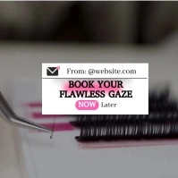 Grey Gradient Eyelash Extensions  Square (1:1 template