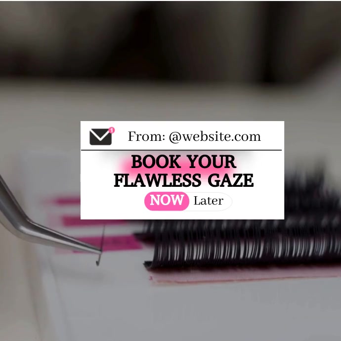 Grey Gradient Eyelash Extensions  Square (1:1 template