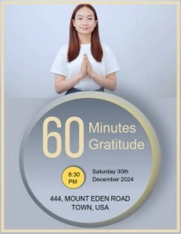 Grey Gradient Gratitude Flyer Flyer (us Letter) template