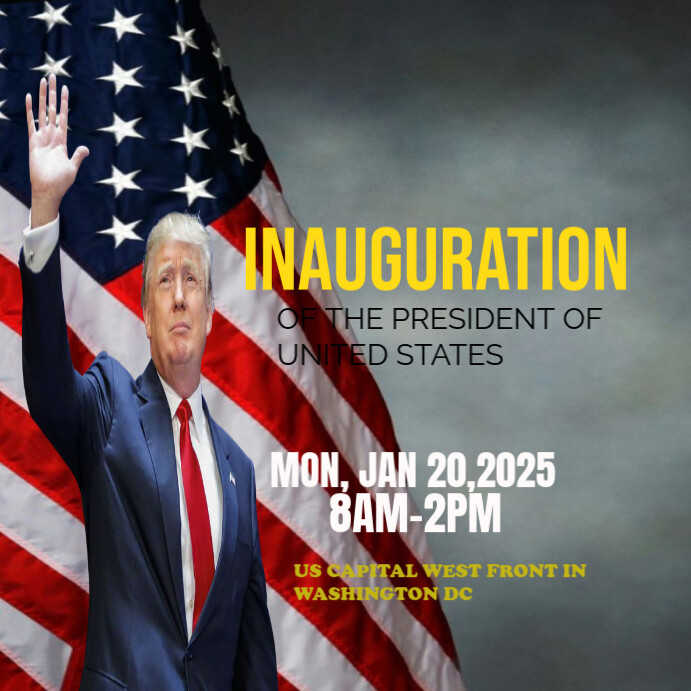 Grey Gradient Inauguration  Instagram Post template