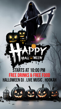 Grey  Halloween Day Instagram Story template