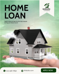 Grå Home Loan Advertisement Instagram Portrait Template