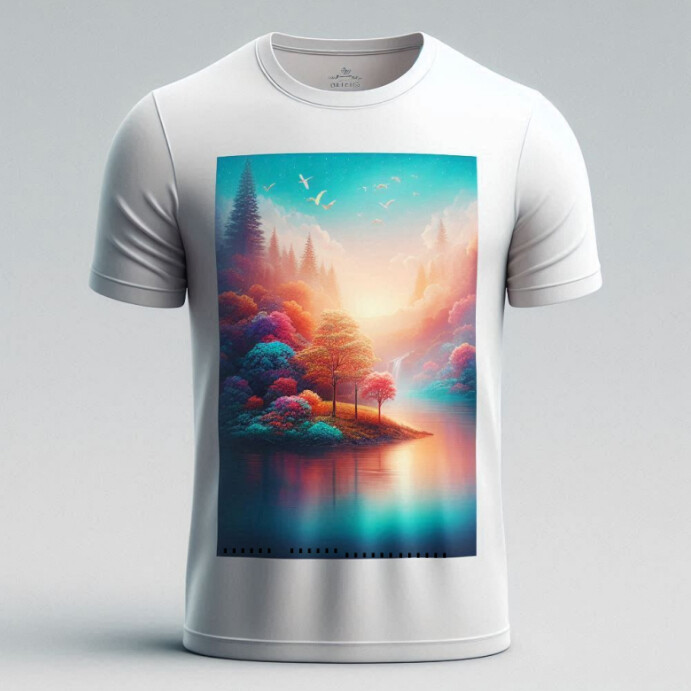 Plantilla de Grey Illustrative 3d Mock Up T-shirt Design Instagram Post ...
