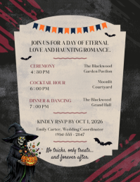 Grey Halloween Wedding 传单(美国信函) Template - Page 2