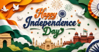 White Independence Day Celebration Imagen Compartida en Facebook Template