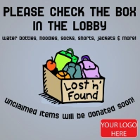 Grey Illustrative Lost And Found Notice Instagram Post template