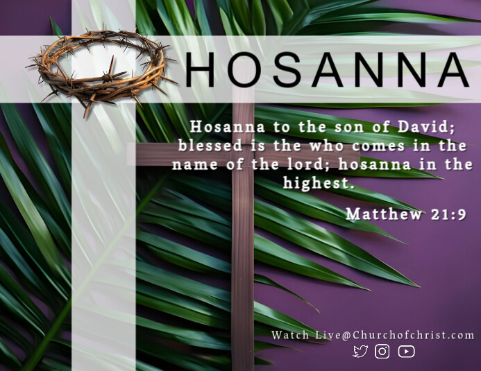 Grey Illustrative Palm Sunday  Flyer (us Letter) template