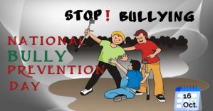 Grey Illustrative United Against Bullying  Facebook Ad template