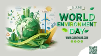 Grey Illustrative World Environment Day Digital Display Video 数字显示屏 (16:9) template