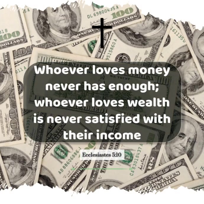 Grey Ilustratif Bible Verse About Money Post Instagram template