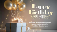 Gris Birthday Celebration Tampilan Digital Template