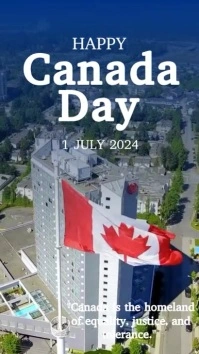Grey Joyful Canada Day Tiktok Video template