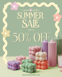 Серый Candle Sale Instagram Portrait Template - Page 1