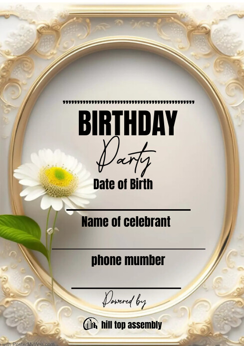Grey Joyful Card A4 template