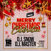 Grey Christmas Celebration Instagram Post Template