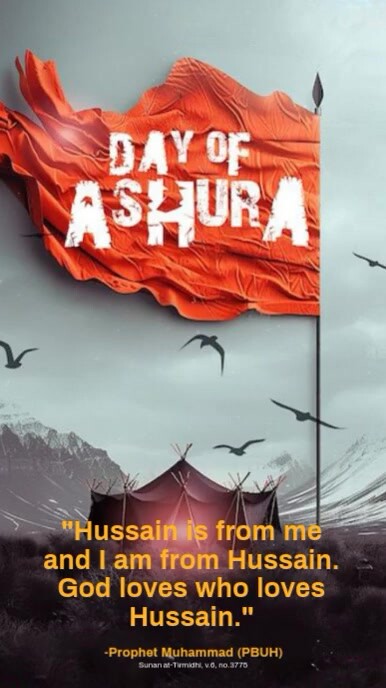 Grey Joyful Day Of Ashura Instagram Story Instagram-verhaal template
