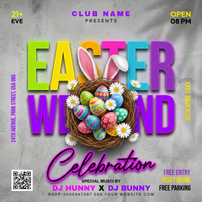 Easter Weekend Programme Design Easter Weekend Celebration Template | PosterMyWall