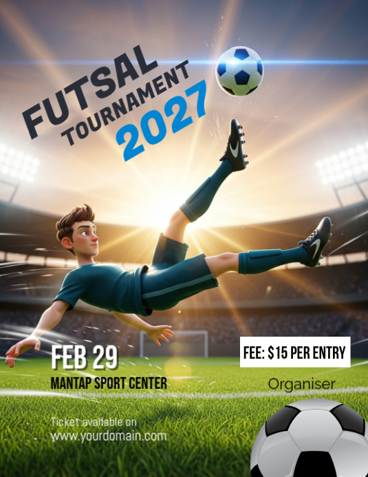 Grey Joyful Futsal Tournament Flyer Template | PosterMyWall
