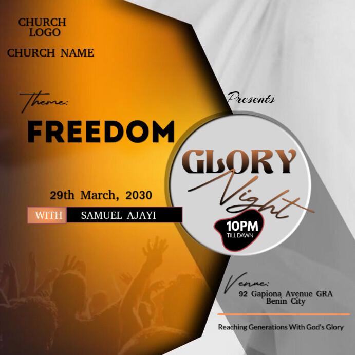 Copy of Grey Joyful Glory Night Instagram Post | PosterMyWall